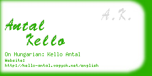 antal kello business card